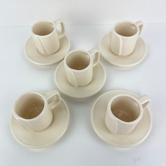 Vintage Claudia Shwide Espresso Cappachino Cup and Saucer 3.75 oz Set of 5 - Picture 2 of 6